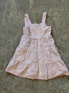 Lavender Gingham Button-Front Sundress